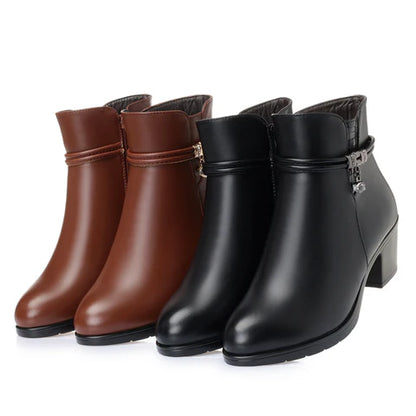Bottes en cuir véritable ultra confortables