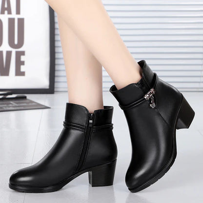 Bottes en cuir véritable ultra confortables