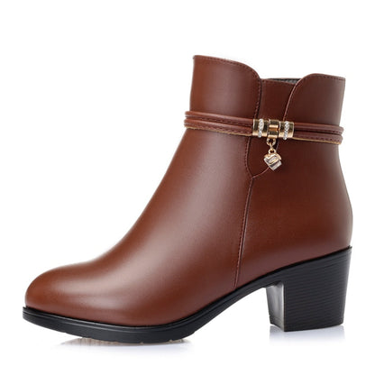 Bottes en cuir véritable ultra confortables