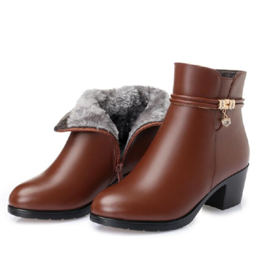 Bottes en cuir véritable ultra confortables