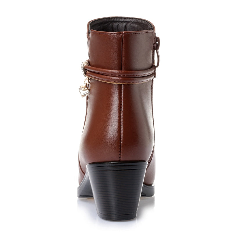 Bottes en cuir véritable ultra confortables