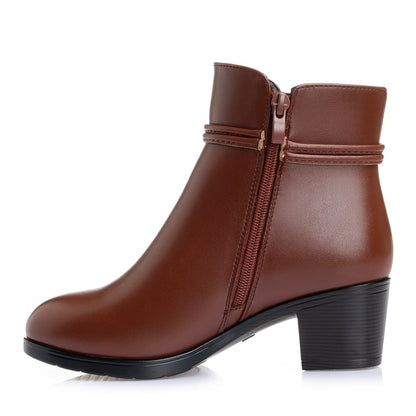 Bottes en cuir véritable ultra confortables